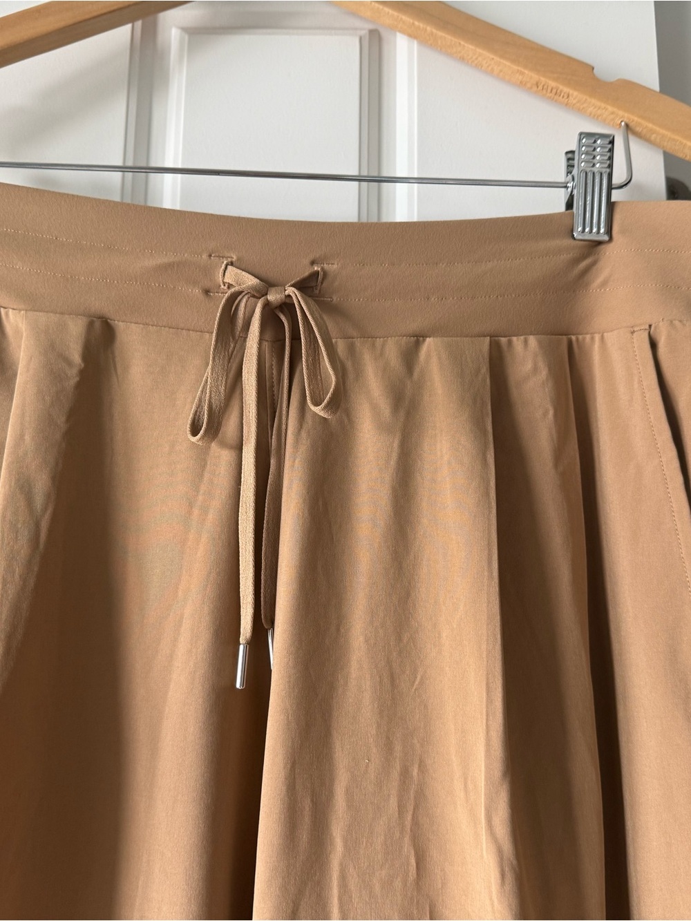 CALIA by Carrie Underwood Tan Drawstring Skirt-Style Trousers